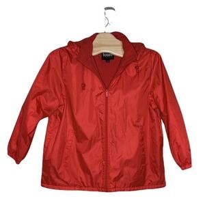 Totes Unisex 2XLarge Red Rain Jacket Fleece-Lined Hooded Pockets Casual